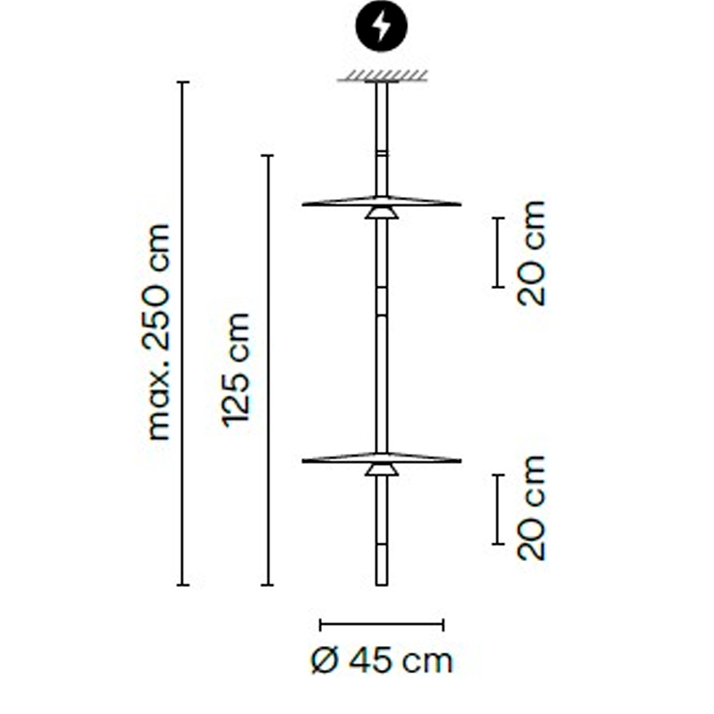 Подвесной светильник Vibia FLAMINGO MINI 1590 BLACK картинка №4