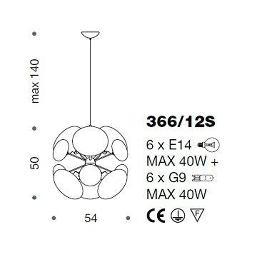Люстра Idl MOIRA 366/12   картинка №1