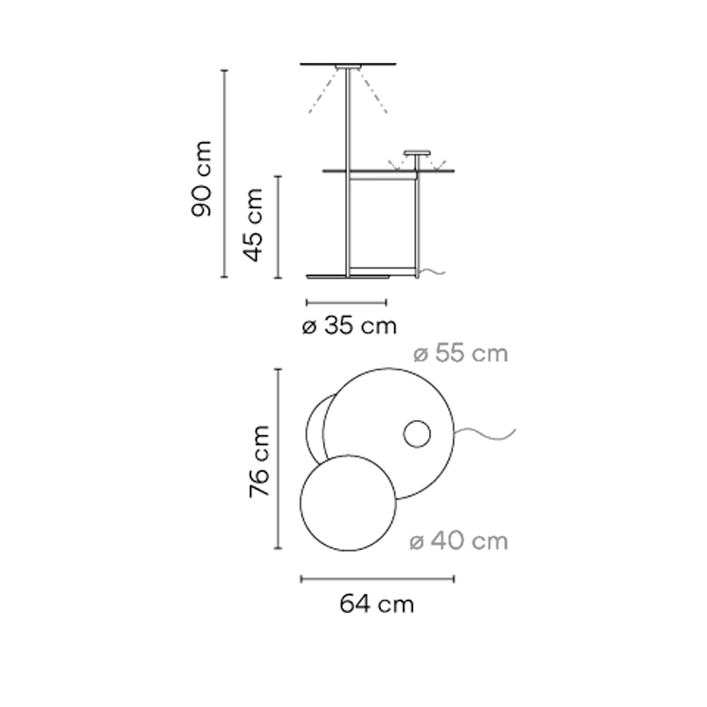 Торшер Vibia FLAT 5945 OFF WHITE картинка №4