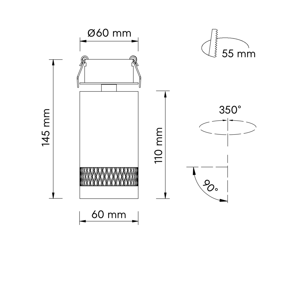 Встраиваемый светильник Forizo 9W 15-55° 4000K черный 200072 картинка №2