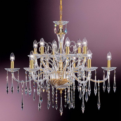 Хрустальная люстра OR ILLUMINAZIONE 411 411/6+6 Swarovski Хрустальная люстра OR ILLUMINAZIONE 411 411/6+6 Swarovski