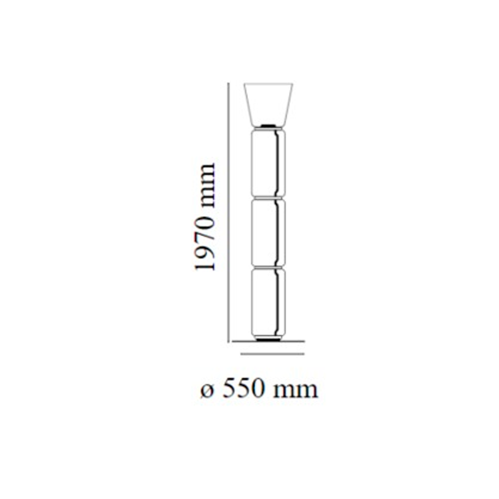 Напольный светильник Flos NOCTAMBULE 3 HIGH CONE картинка №3