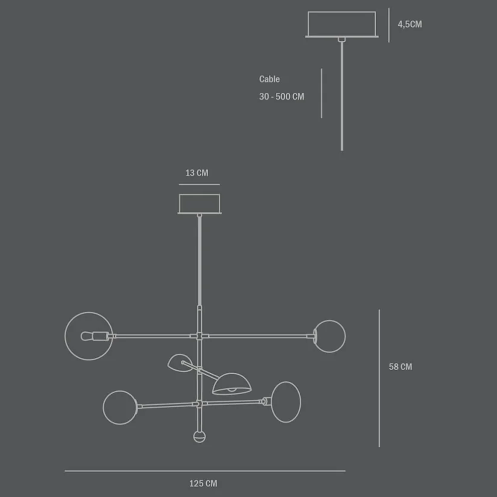 Люстра 101 Copenhagen Sahn Chandelier - Bronze (5m) картинка №4