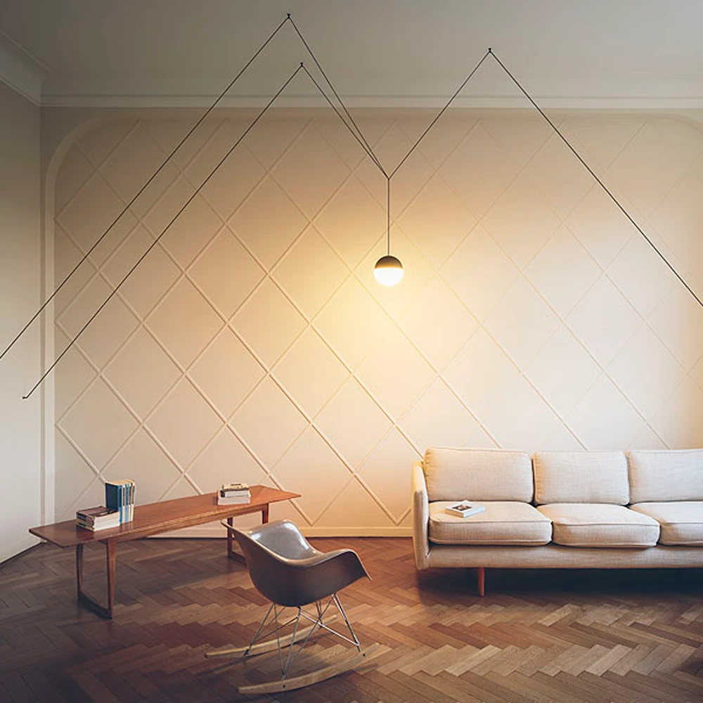 Подвесной светильник FLOS STRING LIGHT Sphere head  картинка №5