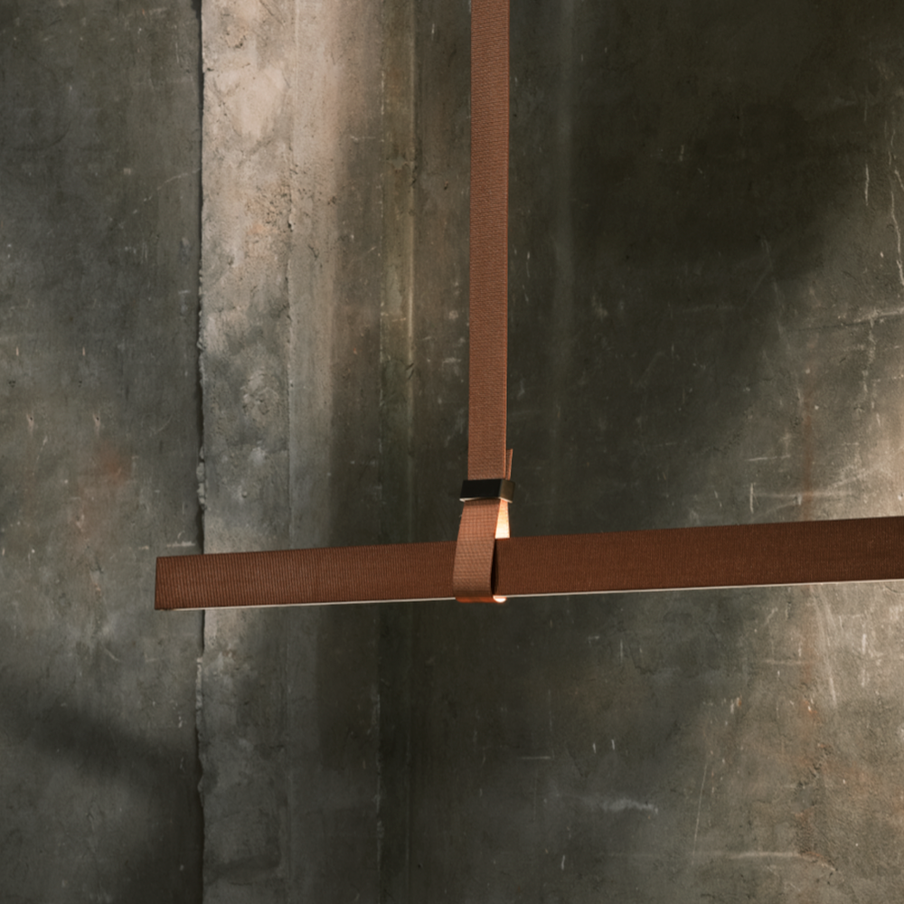 Подвесной светильник Flos BELT FABRIC COPPER BROWN картинка №1